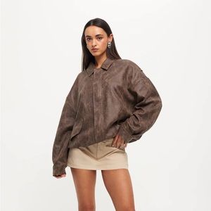 Lioness Bomber Jacket Oversized fit | Chocolate A1